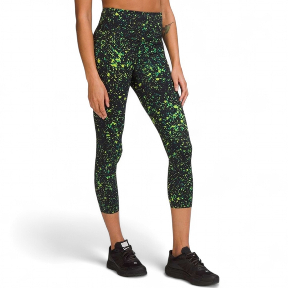 Lululemon Base Pace High Rise Crop 23" Sparks Fly Multi Sz 6 High Waist Nulux - Picture 2 of 14
